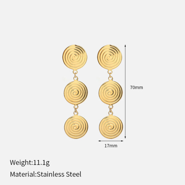 Regular Thread Circle Stainless Steel Necklace Suit - Image 2