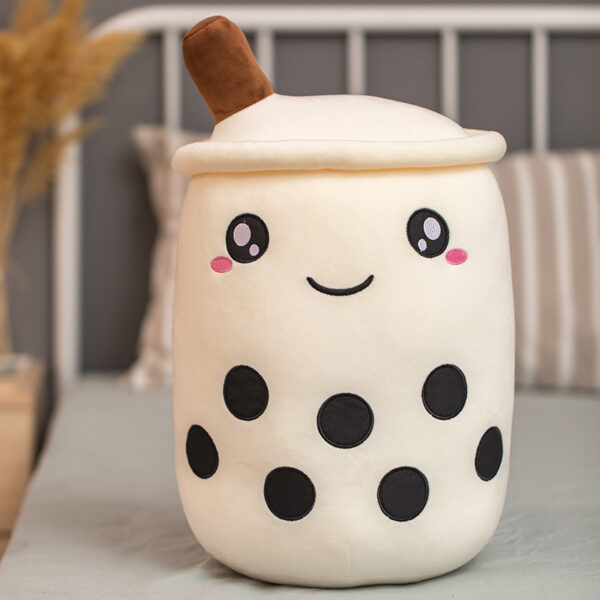 Cute Fruit Drink Plush Stuffed Soft Strawberry Milk Tea Plush Boba Tea Cup Toy Bubble Tea Pillow Cushion Kids Gift - Image 3