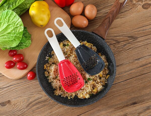 Multifunctional Slotted Spoon Grinding Cooking Spoon Mashed Auxiliary Food Ginger Garlic Spoon Press Potatoe Stir-frying Spatula Kitchen Gadget - Image 7