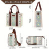 Bohemian Women's Tote Bag 3-Piece Set - Lightweight And Versatile Tote Bag With Adjustable Shoulder Straps, - No Delivery On Weekends - Prohibited Sales Platforms - Temu, Walmart - Image 8
