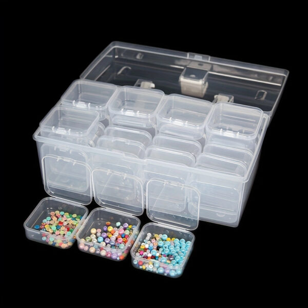 32-grid Transparent Plastic Storage Box Large Capacity Portable - Image 4