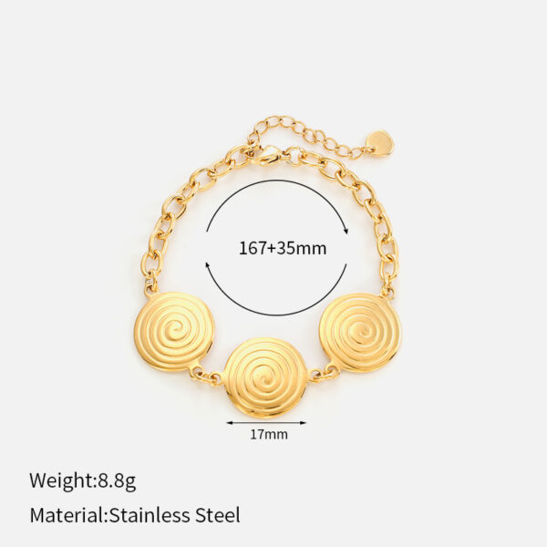 Regular Thread Circle Stainless Steel Necklace Suit - Image 5