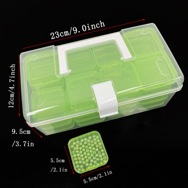 32-grid Transparent Plastic Storage Box Large Capacity Portable - Image 9