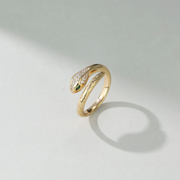 Snake-shaped Female Special-interest Design Open Personalized Finger Ring