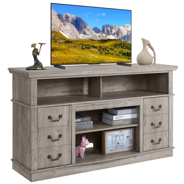 Well-designed TV Cabinet Vintage Home Living Room Wood TV Stand For TVs Modern Entertainment Center Farmhouse TV Storage Cabinet - Image 6