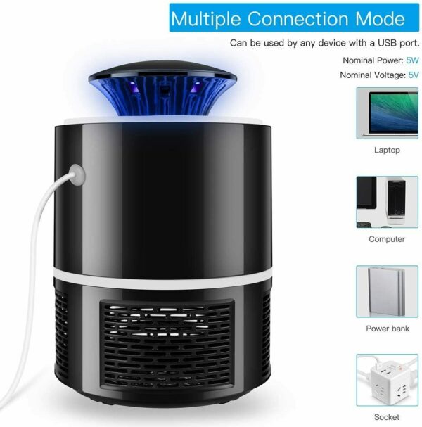 Electric UV Mosquito Killer Lamp Outdoor Indoor Fly Bug Insect Zapper Trap USB - Image 4