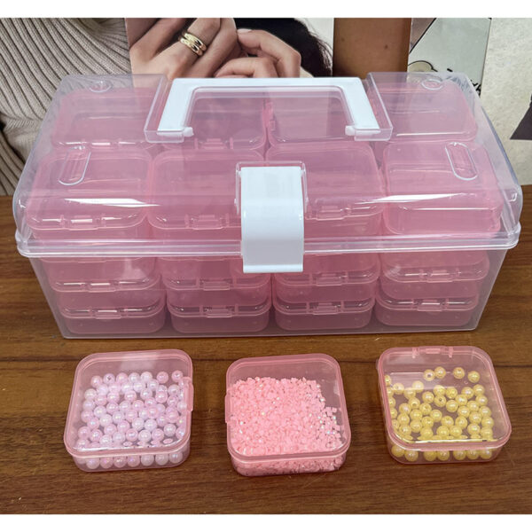 32-grid Transparent Plastic Storage Box Large Capacity Portable - Image 7