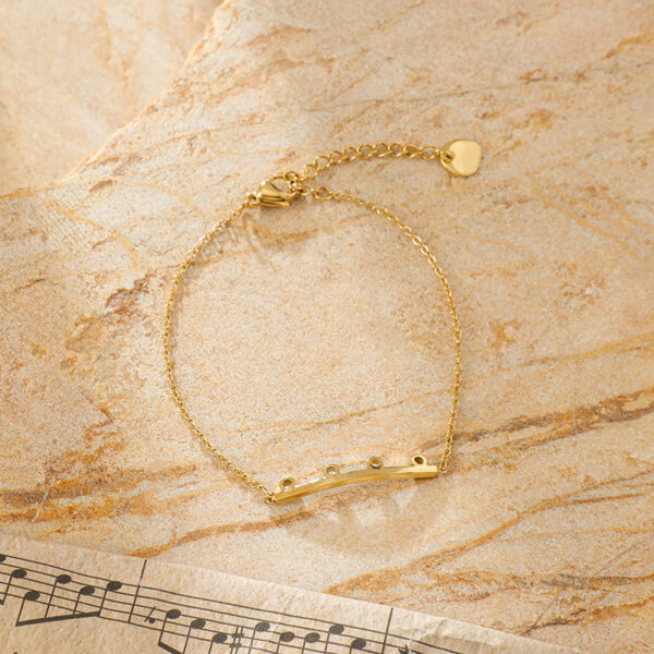 Fashion 18K Gold Bracelet Simple Geometric - Image 4