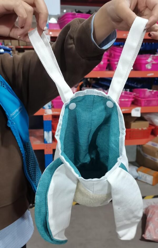 Fabric Bunny Ear Easter Bag Hanging - Image 8