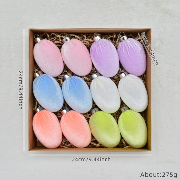 Easter Egg Color Flocking Decoration - Image 5