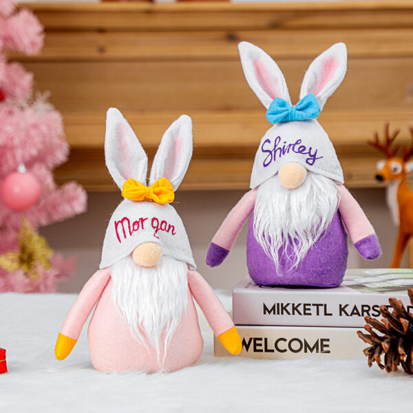 Cute Easter Letter Rabbit Doll Decoration - Image 3