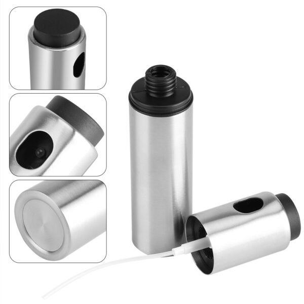 Stainless Steel Olive Oil Spraying Bottle Dispenser Sprayer Can Jar Kitchen Barbecue Tool - Image 2