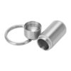 Portable Medicine Bottle Stainless Steel Waterproof Small Capsule Case Storage Container with Keychain - Image 8