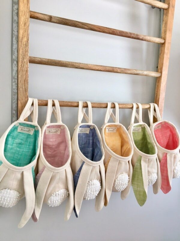 Fabric Bunny Ear Easter Bag Hanging - Image 2