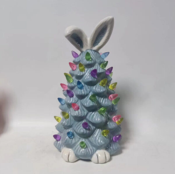 Easter Bunny Shape Ceramic Tree Decorations Spring Easter Bunny Glow Ornaments Easter Bunny Tree - Image 7