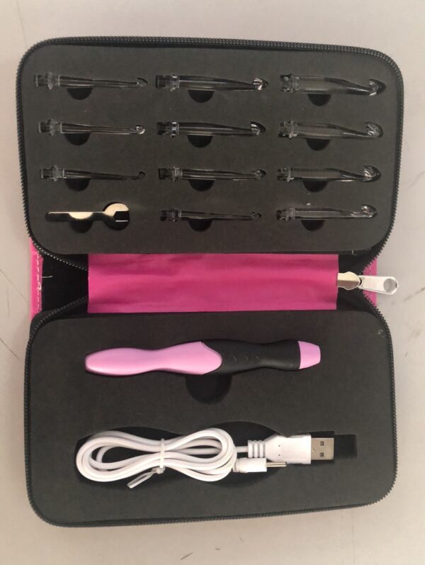 Rechargeable Light Crochet Hook With Interchangeable Head Knitting Needle Set - Image 6