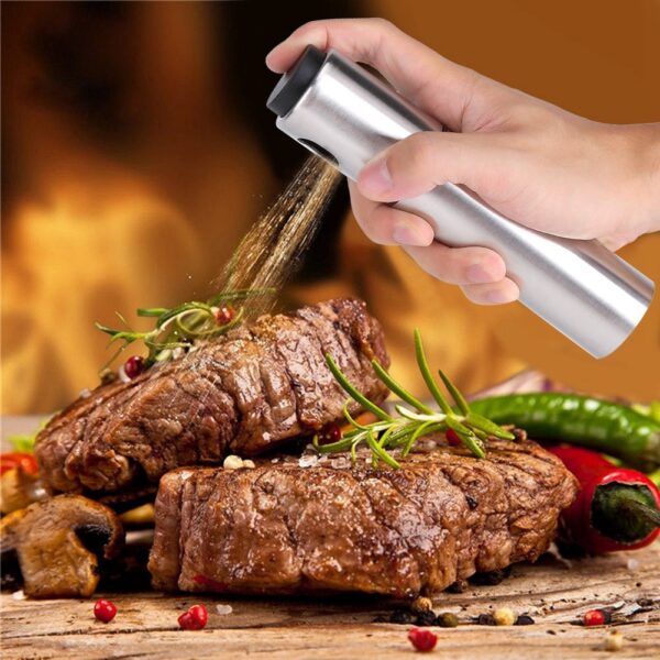 Stainless Steel Olive Oil Spraying Bottle Dispenser Sprayer Can Jar Kitchen Barbecue Tool - Image 4