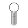 Portable Medicine Bottle Stainless Steel Waterproof Small Capsule Case Storage Container with Keychain - Image 4