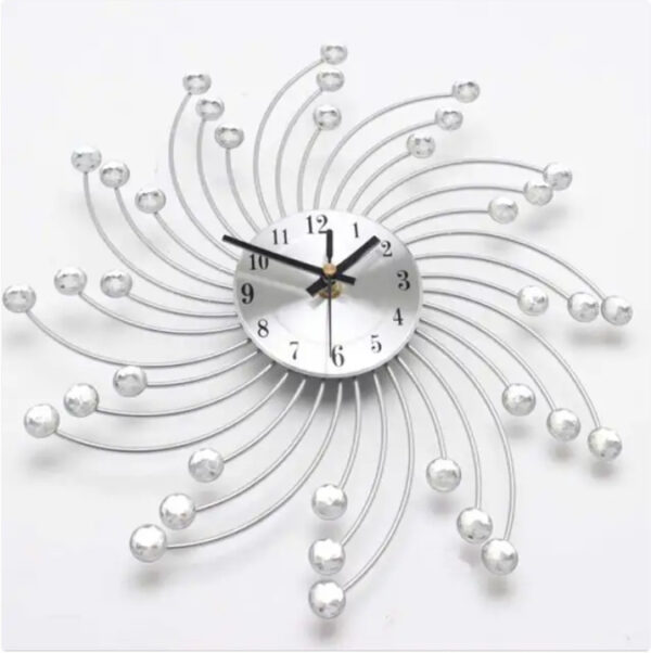 European Spanish Simple Round Clock Mute Clock Modern Creative Living Room Decoration Light Luxury Wall Clock Wall Clock Wall Watch - Image 3