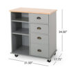 Kitchen Trolley 2 Drawers - 1 Door - Image 2