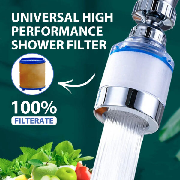 360 Degree Rotating Faucet Filter Water Purifier Faucet Filter Purifier For Kitchen, Bathroom, Sink, Removes Heavy Metals And Hard Water - Image 4