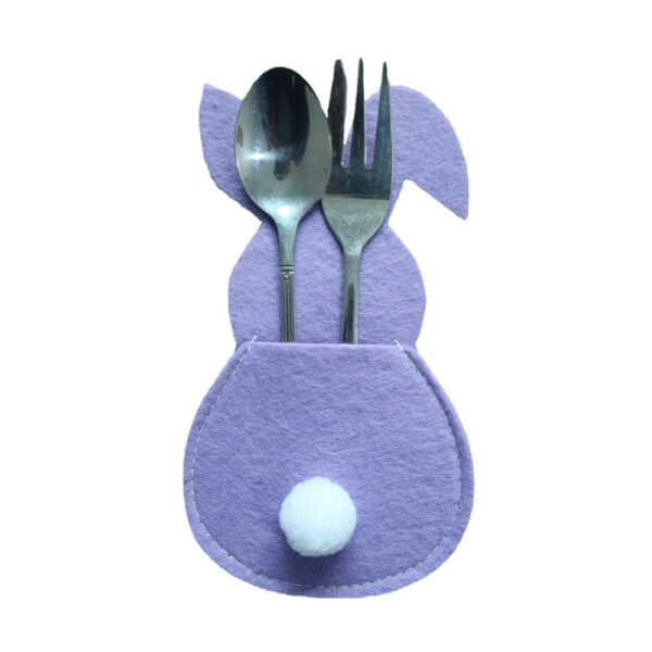 Easter Rabbit Felt Tableware Storage Bag - Image 3