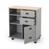 Kitchen Trolley 2 Drawers - 1 Door - Image 4